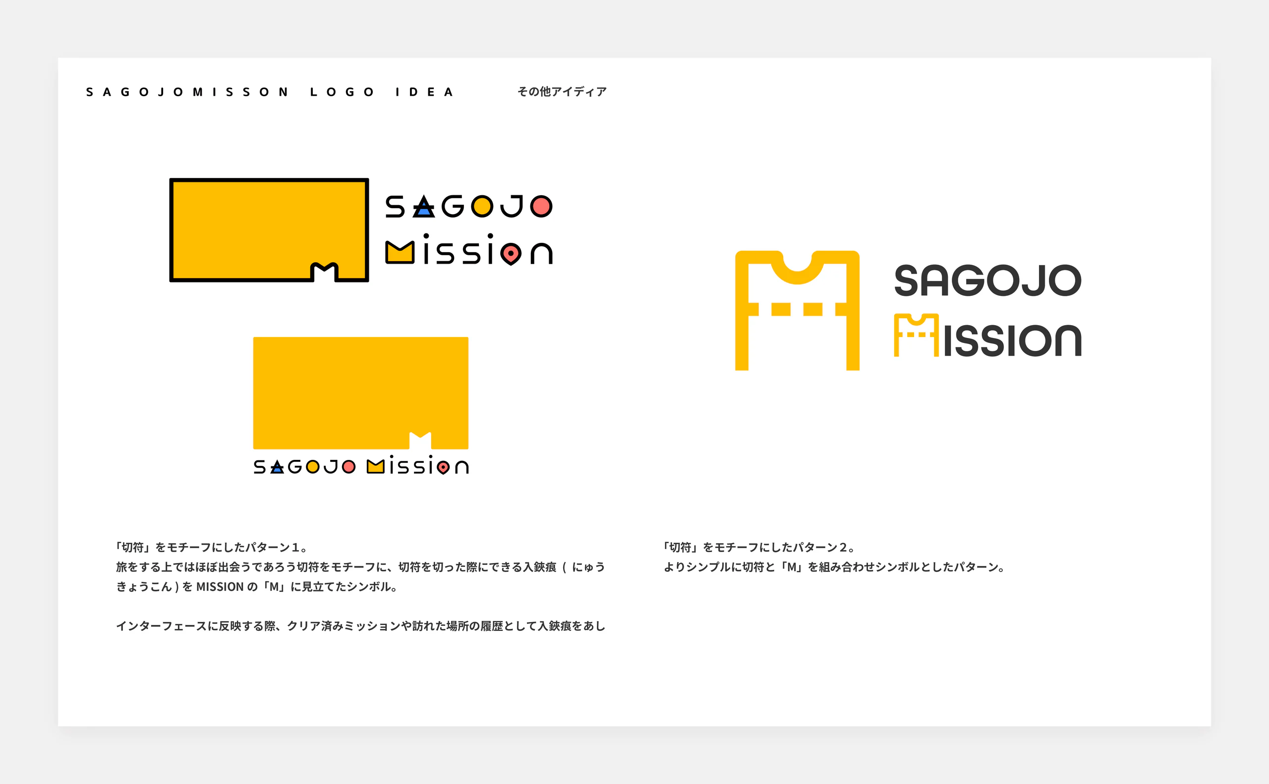 SAGOJO MISSION ロゴデザイン 制作画像20(株式会社SAGOJO / ロゴ)|Daichi Watanabe Design Works